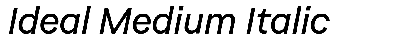 Ideal Medium Italic